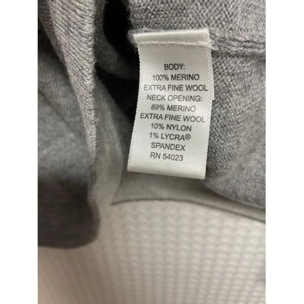 Banana Republic Gray Knit 1/4 Zip MockNeck Sweater Pullover Men XL China